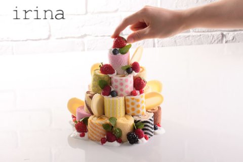 要出典 ひなまつりケーキ イリナ ロールケーキタワー