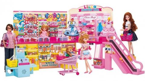 要出典 5歳 女の子 誕生日 プレゼント タカラトミー リカちゃん セルフレジでピッ! おおきなショッピングモール