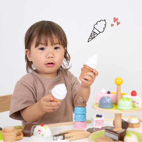 要出典 2歳 女の子 誕生日プレゼント ウッディプッディ 木のおもちゃ アイスたっぷりセット