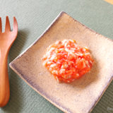 メカジキのトマトあえ 中期後半 離乳食(アイキャッチ)