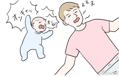 寝かしつけ イラスト