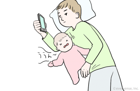 寝かしつけ イラスト