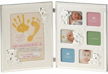 要出典 新生児 赤ちゃん 手形 足型 ラドンナ 手形・足形を残せるベビーフォトフレーム