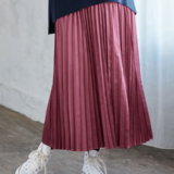 要出典 マタニティスカート エンジェリーベ 産前産後対応 サテンプリーツスカート