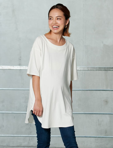 要出典 妊婦健診 服装 スウィートマミー ラウンドスリット BIG TEE