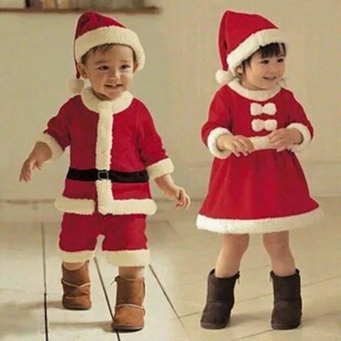 要出典 クリスマス衣装 サンタ コスプレ キッズ