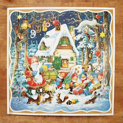 要出典 クリスマス ドイツ製 クリスマス アドベントカレンダー 森の家