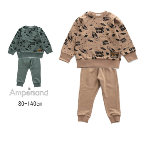 要出典 キッズパジャマ アンパサンド(ampersand)宇宙柄パジャマ