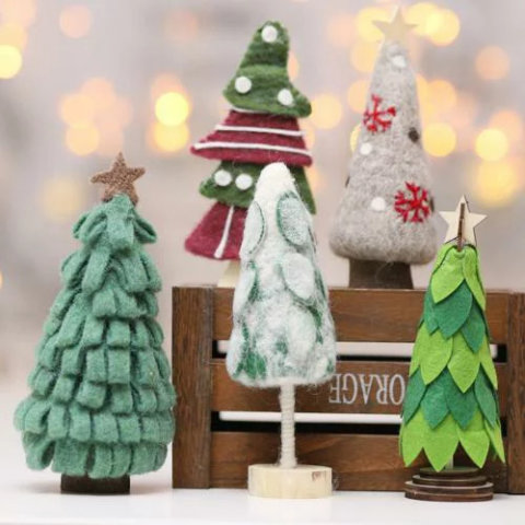 要出典 クリスマス 置物 フェルトクリスマスツリー