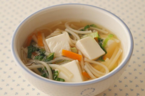 幼児食 書籍転載 冷麦入り豆腐と野菜のスープ