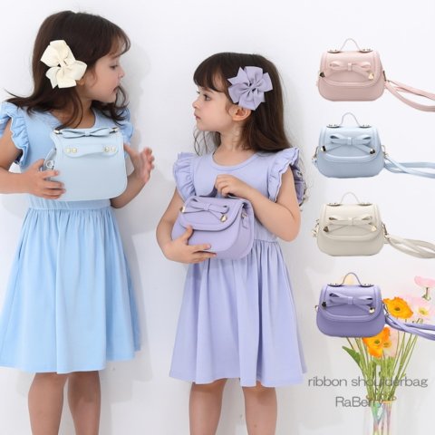 要出典 ポシェット リボン キッズ ショルダーバッグ 女の子