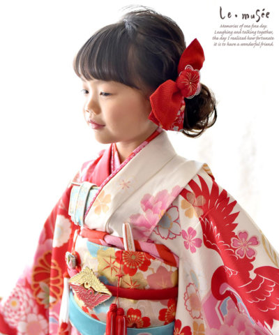 要出典 七五三 髪飾り リボン 子供用 髪飾り 梅ちりめん