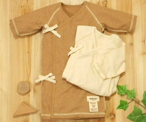 要出典 長肌着 オーガニックコットン製ベビー服 天竺長肌着